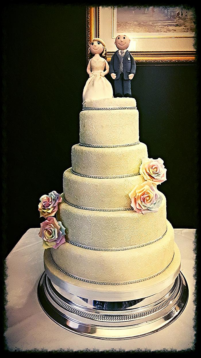  lace wedding cake