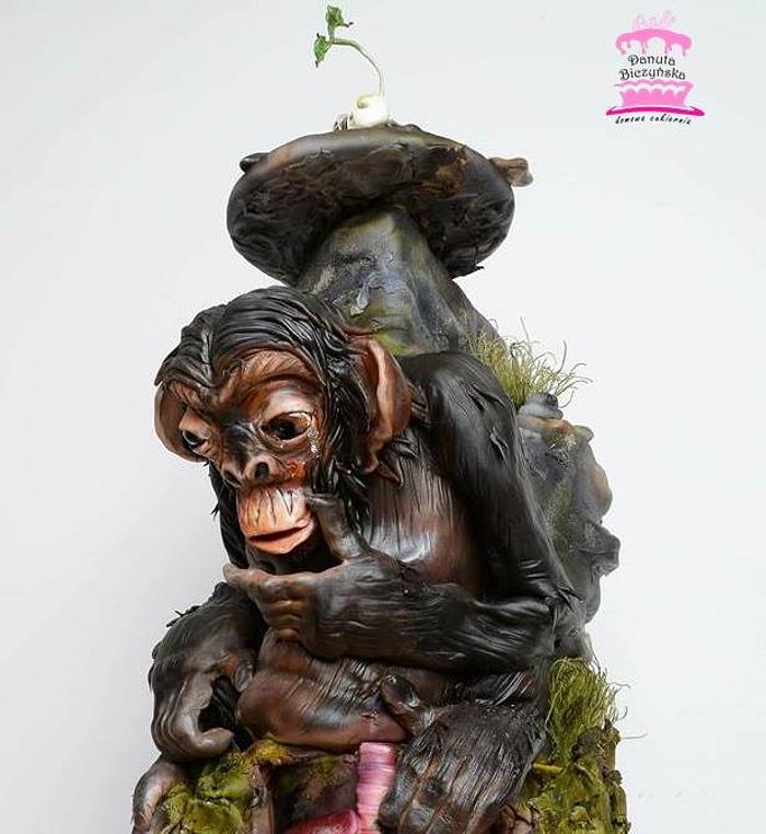 Chimpanzee " IN THE SHADE OF HUMAN"