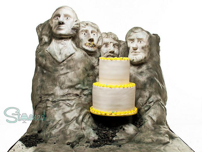 Mount Rushmore Birthday Cake! 
