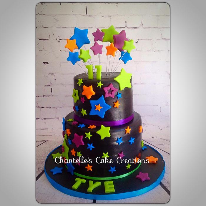 Glow in the dark cake - Decorated Cake by Cakes For Fun - CakesDecor