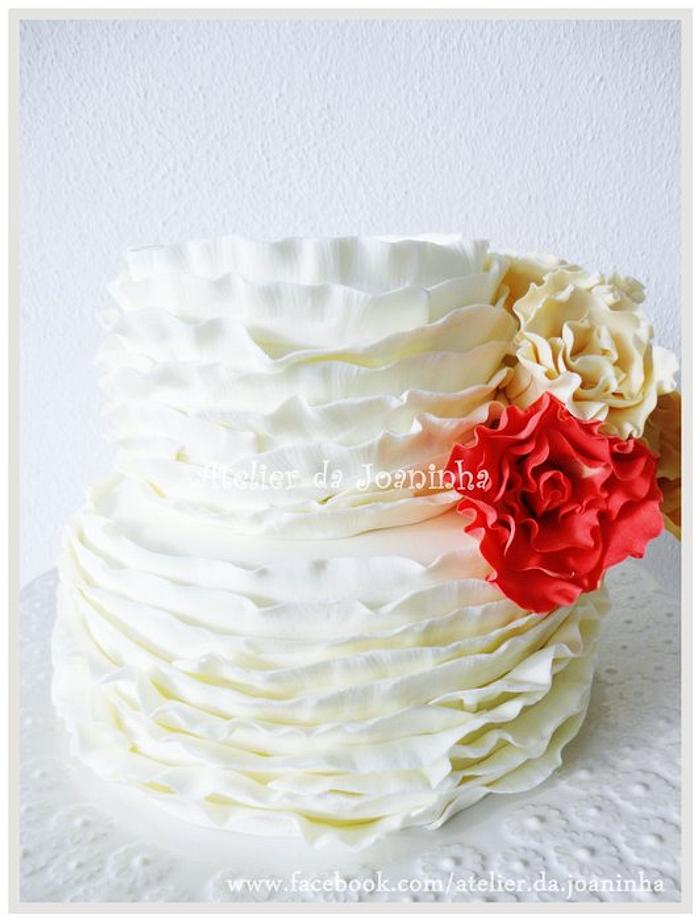 Ruffle Wedding cake