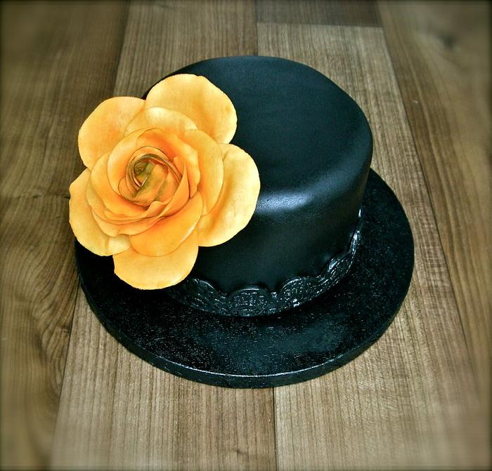Orange rose cake