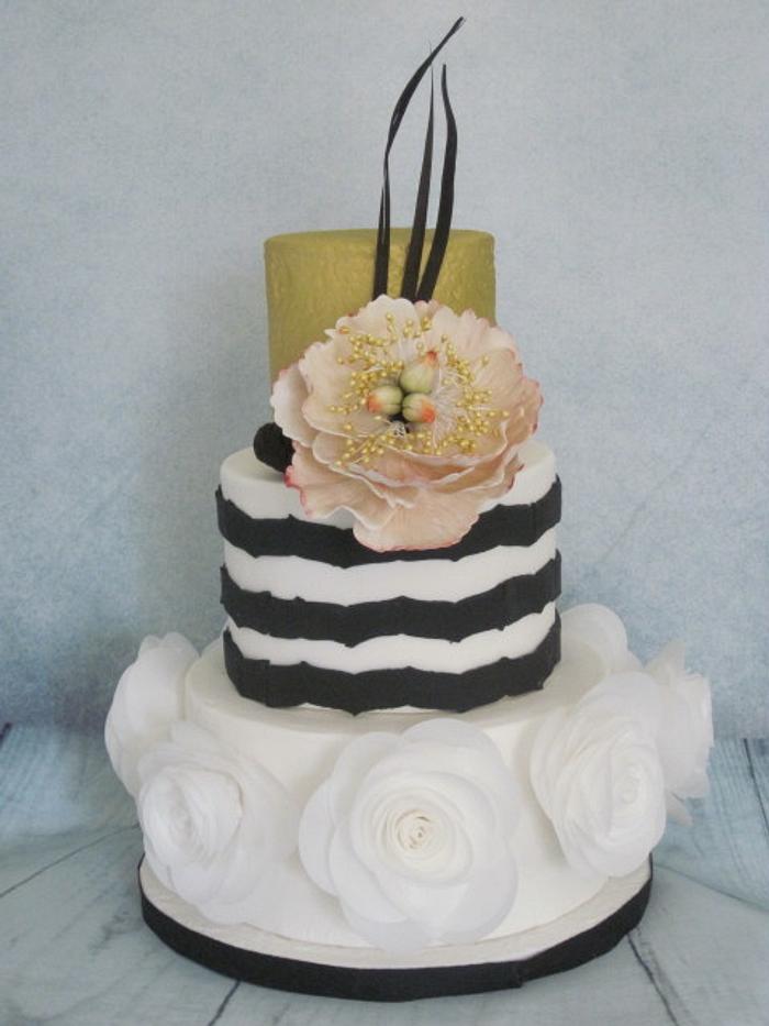 Wafer Paper Rose cake (dummy yes it is a dummy)