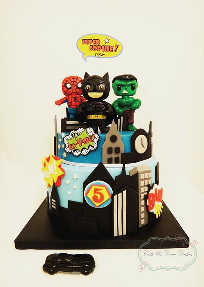 Superheros Cake - Decorated Cake by Cobi & Coco Cakes - CakesDecor