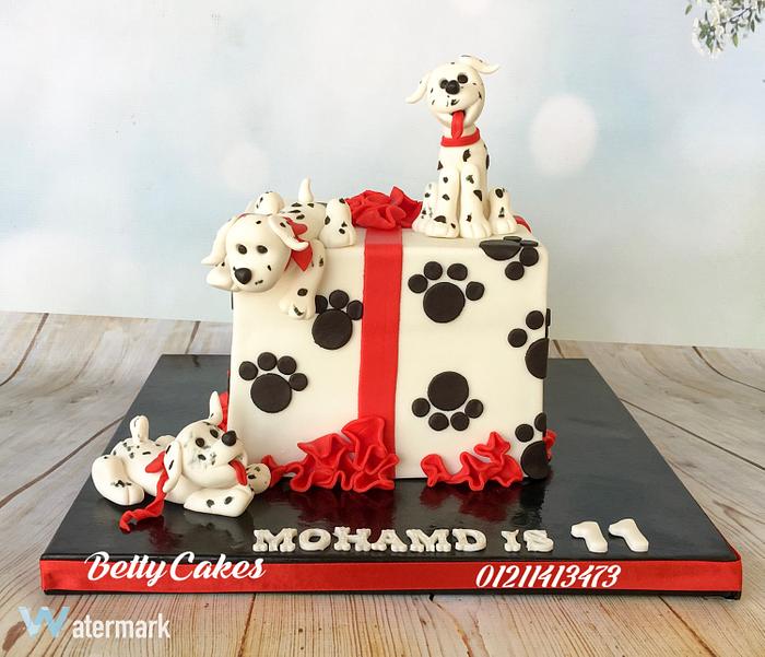 Dalmatian puppies cake