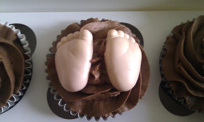 Baby Feet Cupcakes