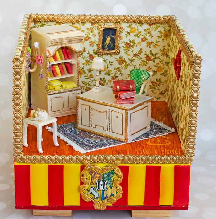 Miniature study room Cake 