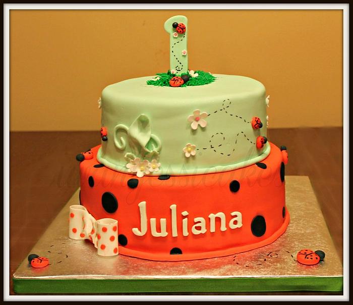 Ladybug 1st birthday cake & smash cake
