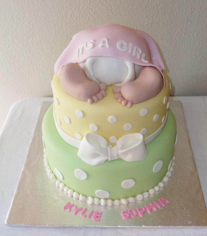 baby butty baby shower cake 