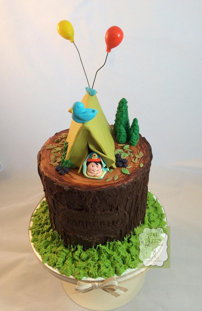 Birthday Camping cake