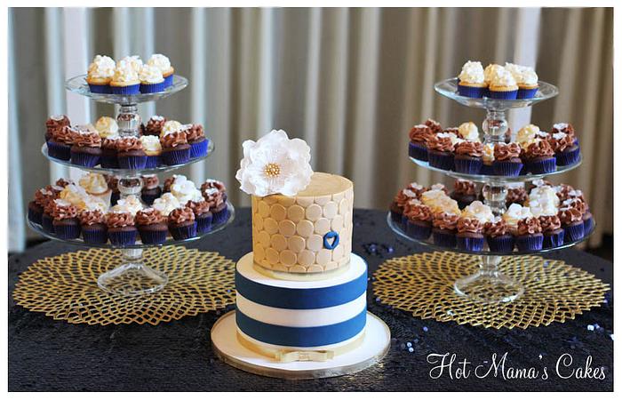 Gold and Navy Wedding 
