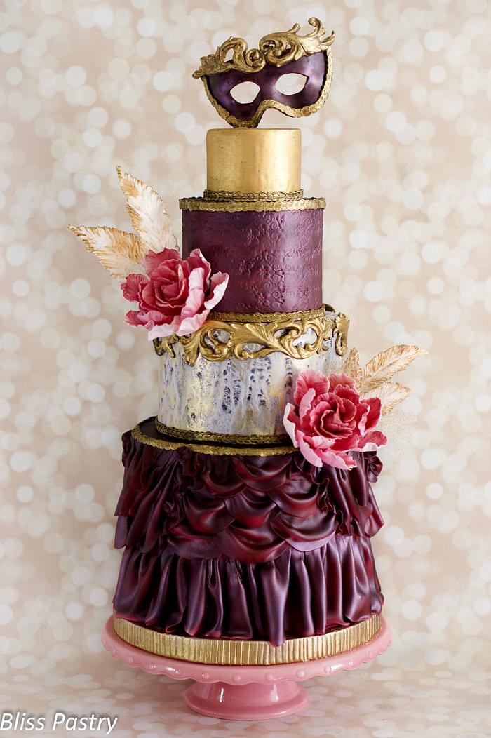 Italian Carnevale Wedding Cake
