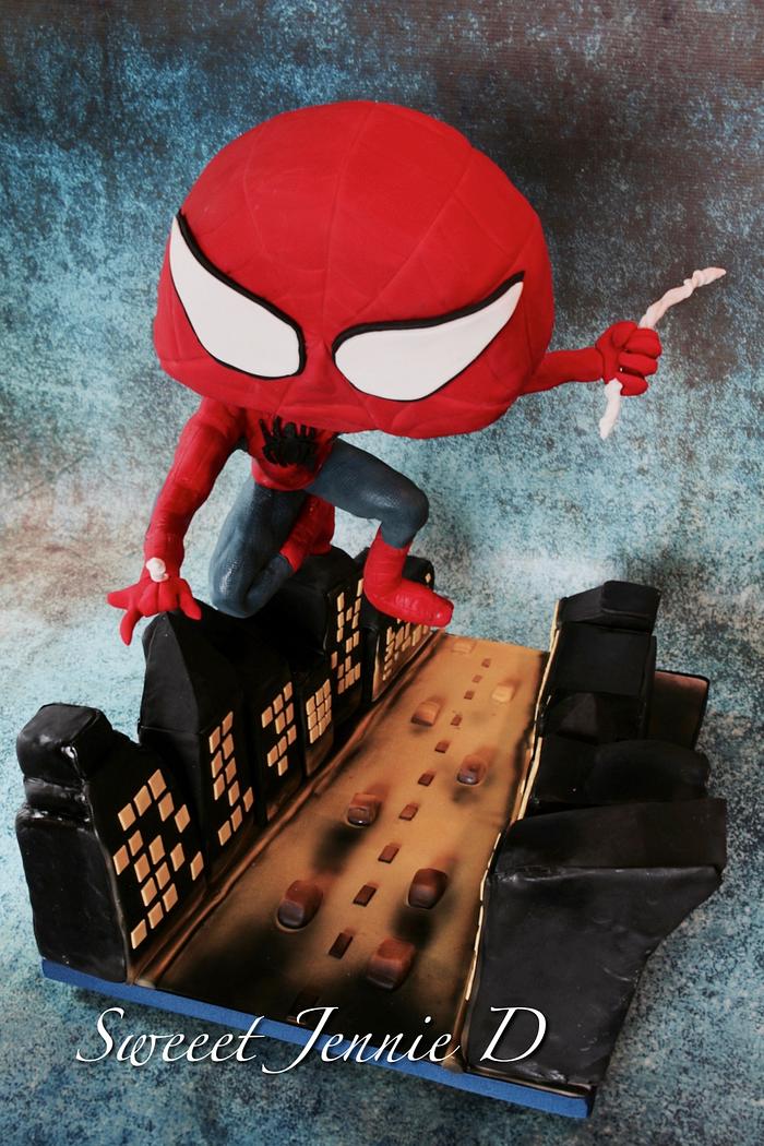 Flying Spiderman Cake - Gravity Defying