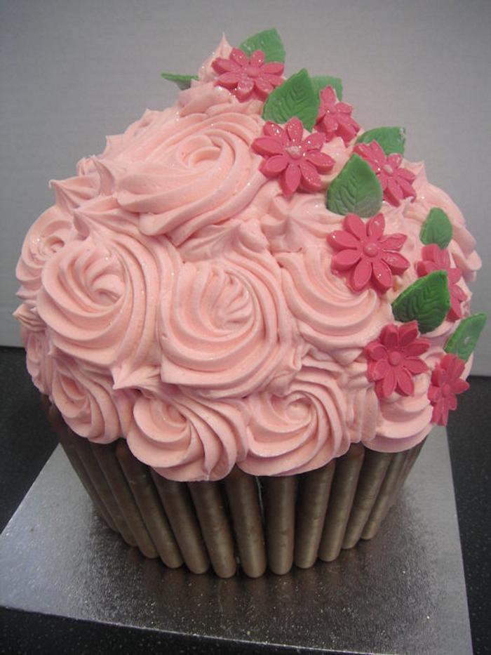 Giant Cherry Blossom Cupcake