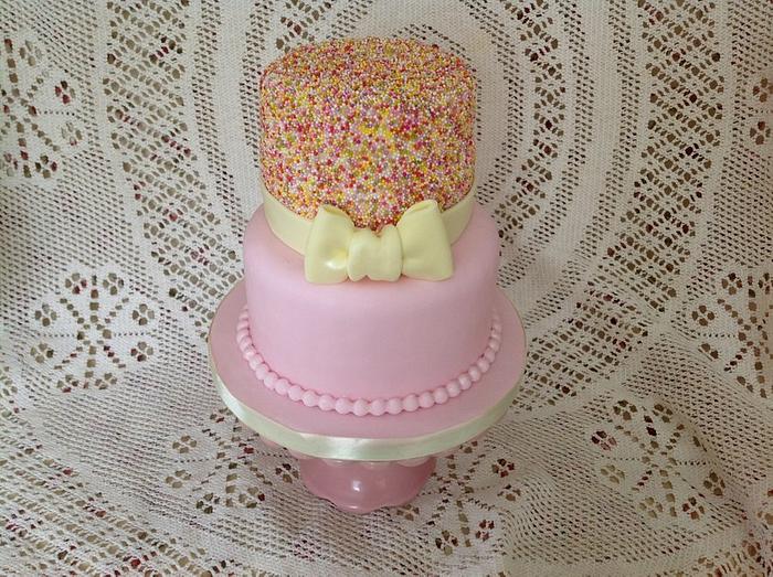 Girly sprinkle cake