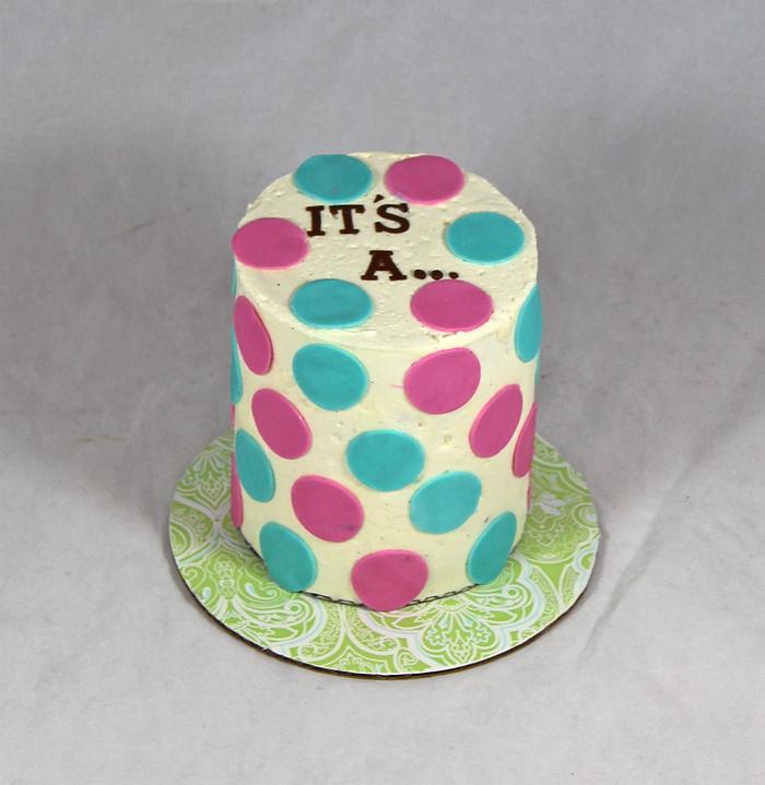 Gender reveal cake