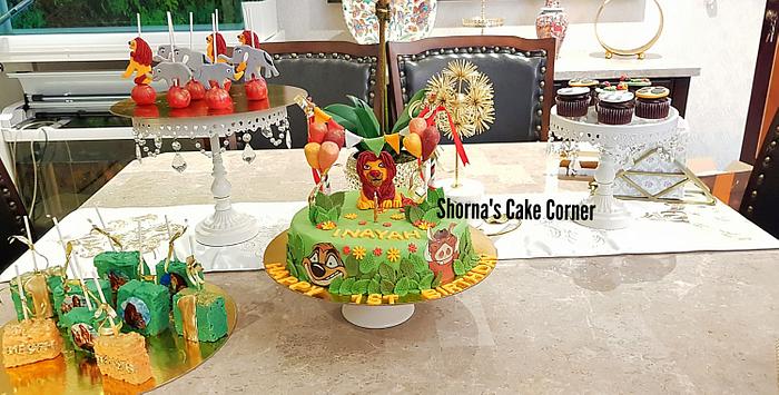 Lion king themed cake