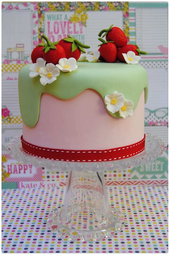 Spring Strawberries cake 