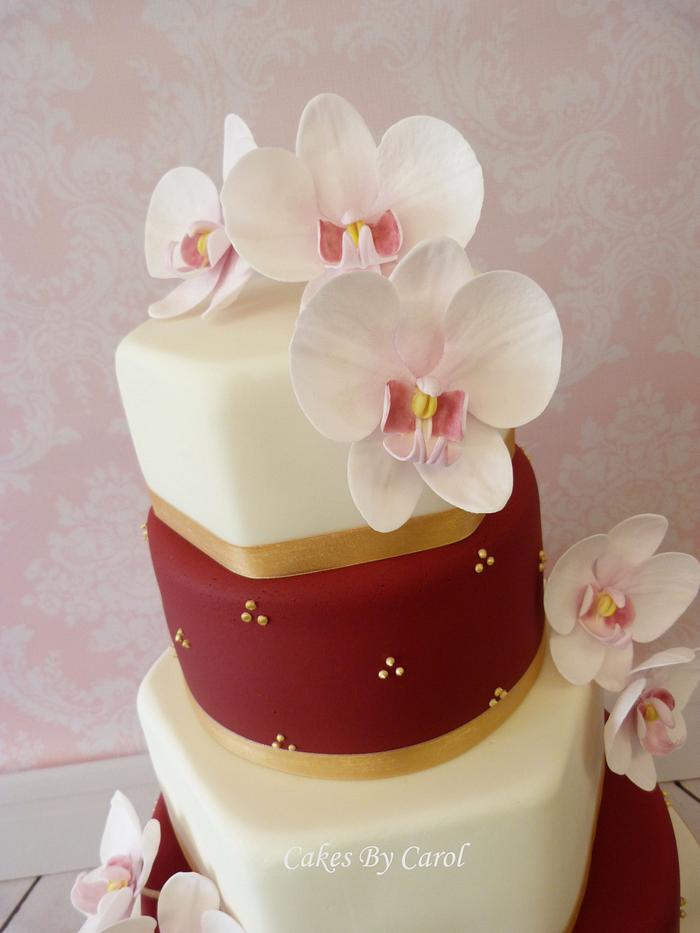 Orchids Wedding cake
