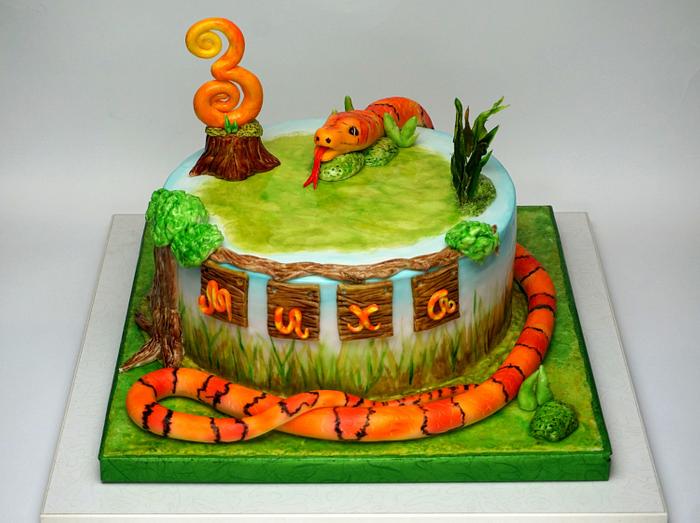 Orange Snake Cake