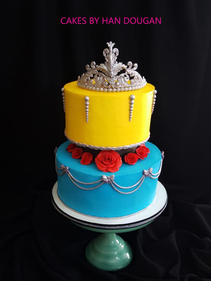 3D Crown for "Beauty and the Beast"  them birthday cake.