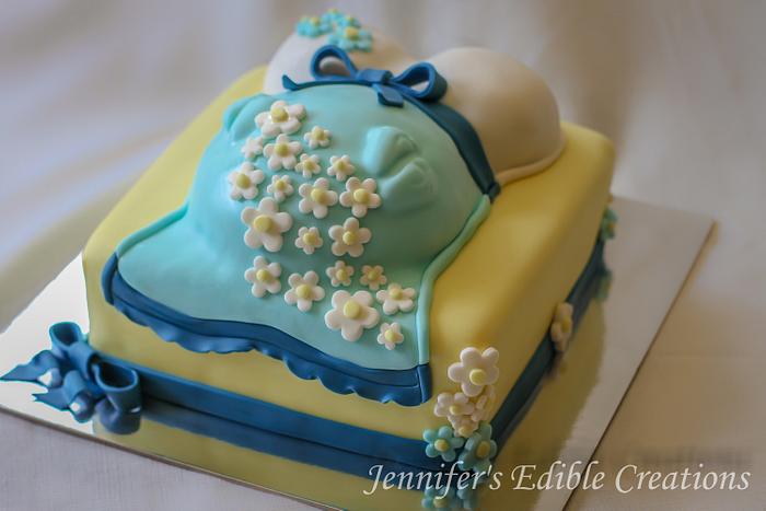 Baby Shower Cake for Twins