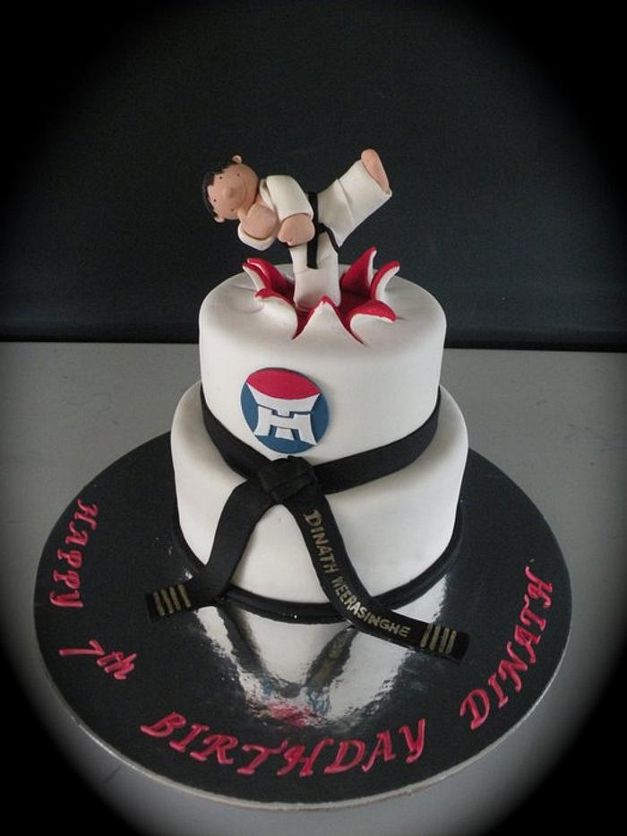 Taekwondo themed cake