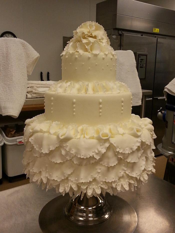 Wedding dress inspired cake