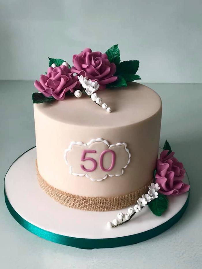 50 & Fabulous Cake Topper 50th Birthday Cake Topper Fifty - Etsy