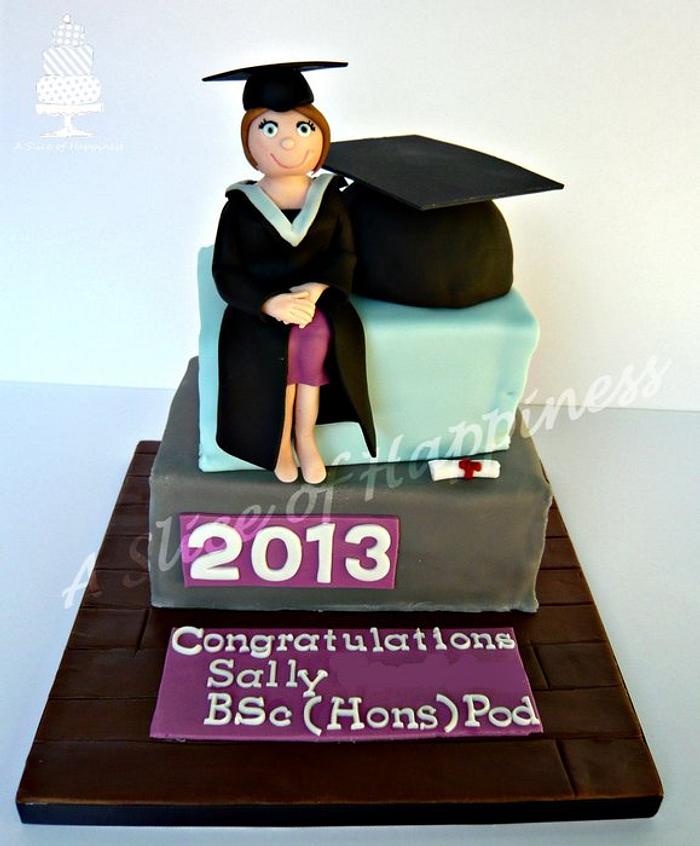 Graduation Stacked Book Cake