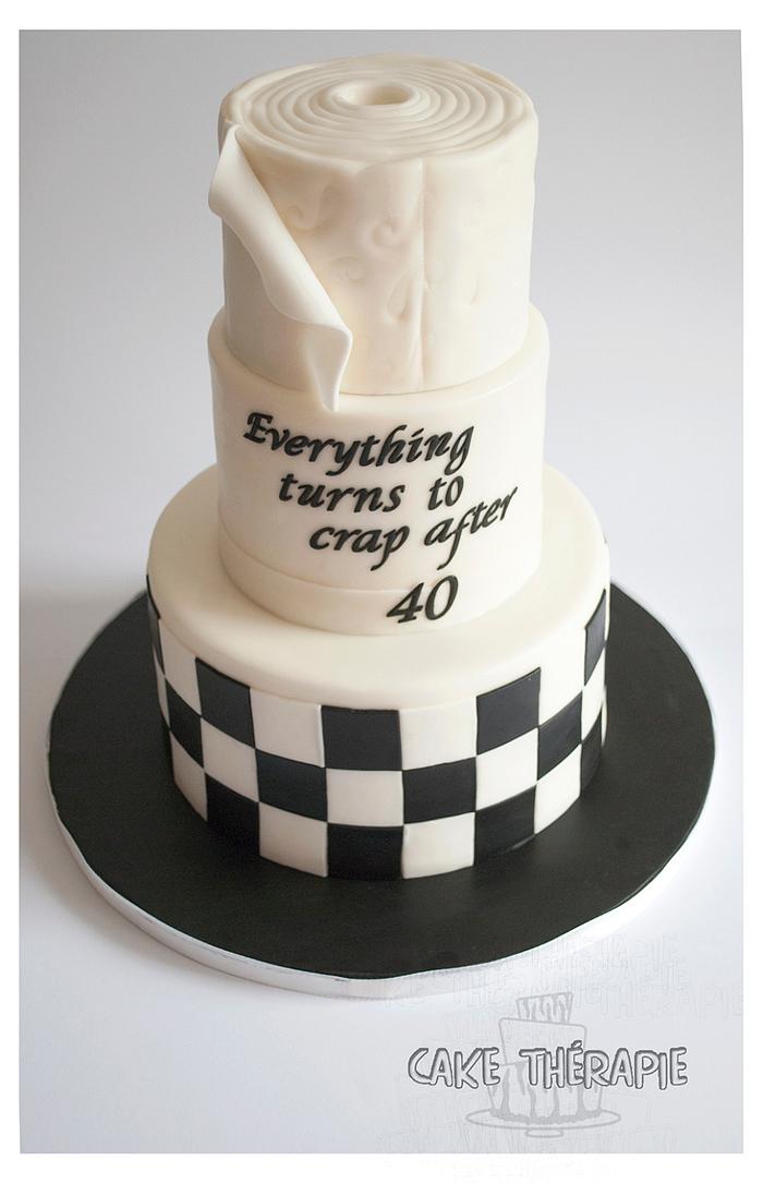 Quirky sense of humour. 40th birthday cake - Decorated - CakesDecor