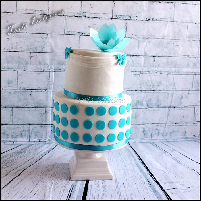 Blue Pattern cake