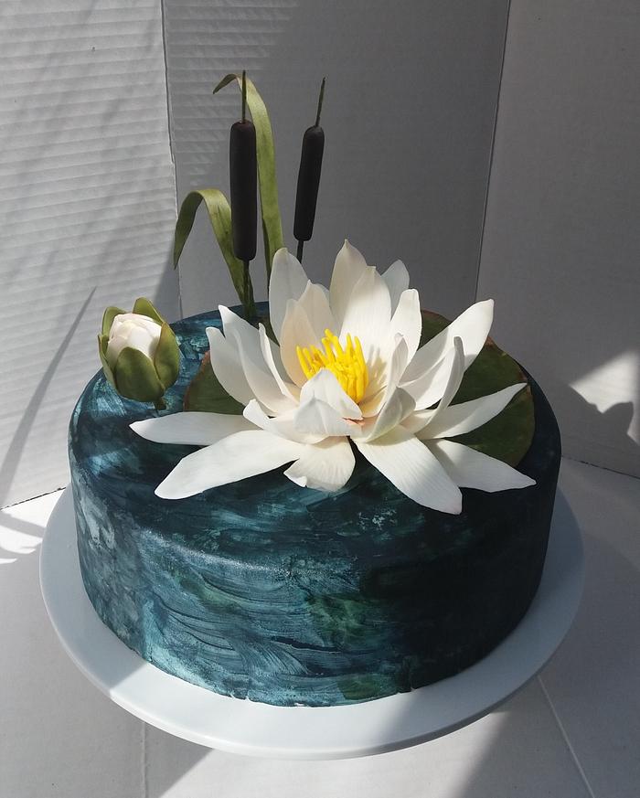 Water lily cake