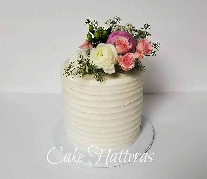 Double Barrel 50th Wedding Anniversary Cake