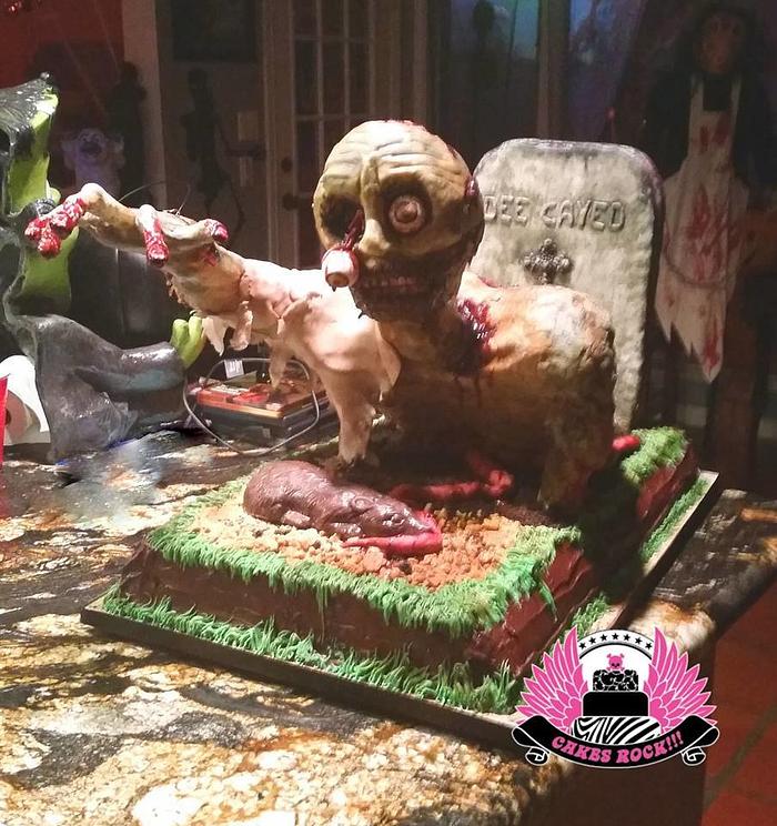 Zombie Halloween Cake