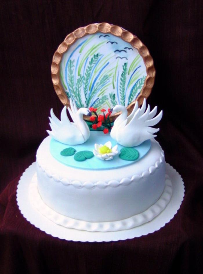Swan cake