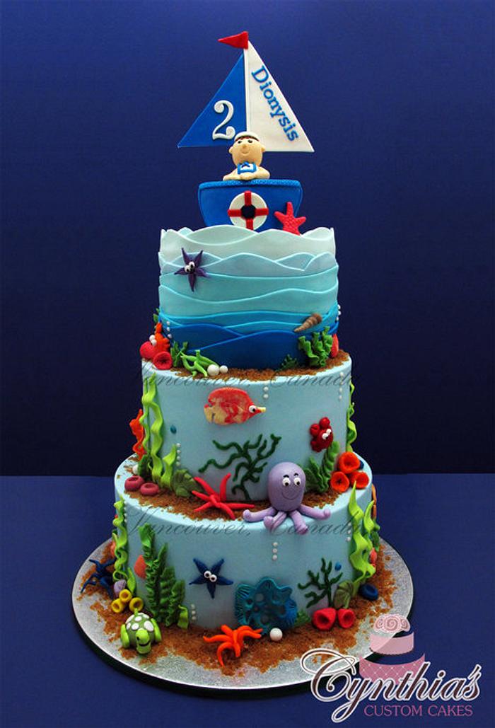 Ocean Themed Cake - Decorated Cake by Cynthia Jones - CakesDecor