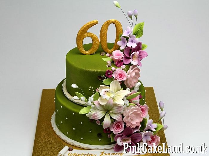 60th Birthday Cake - Decorated Cake by Beatrice Maria - CakesDecor