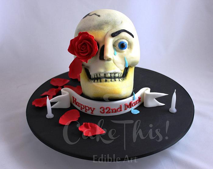 3D Skull Cake