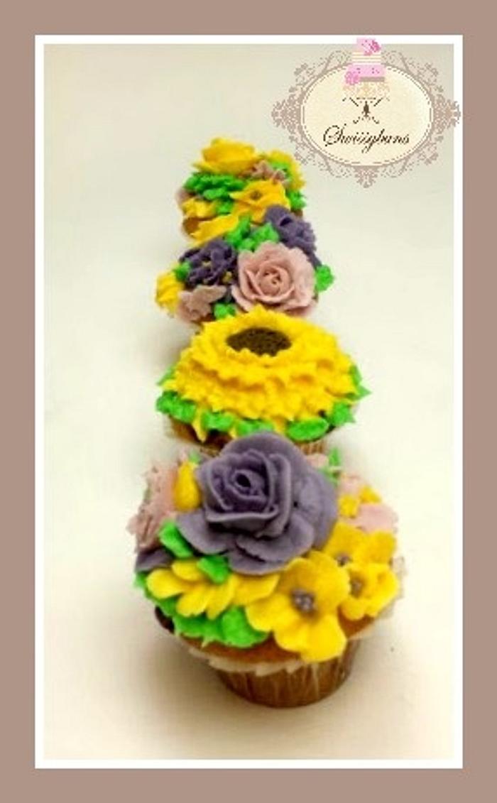 Buttercream Flower cupcakes