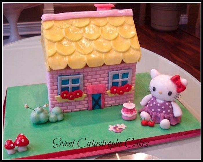 Hello Kitty House Cake