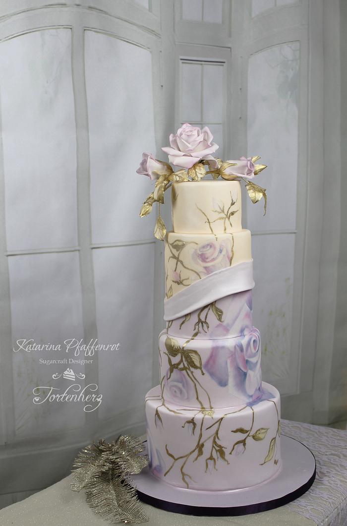 Wedding cake "Dream in roses". 