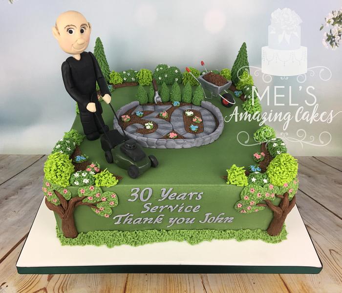 30 years service cake 