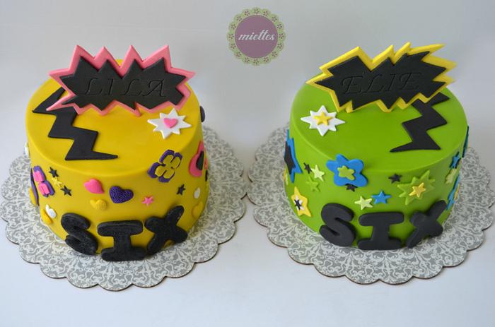 Funky Cakes for Twins