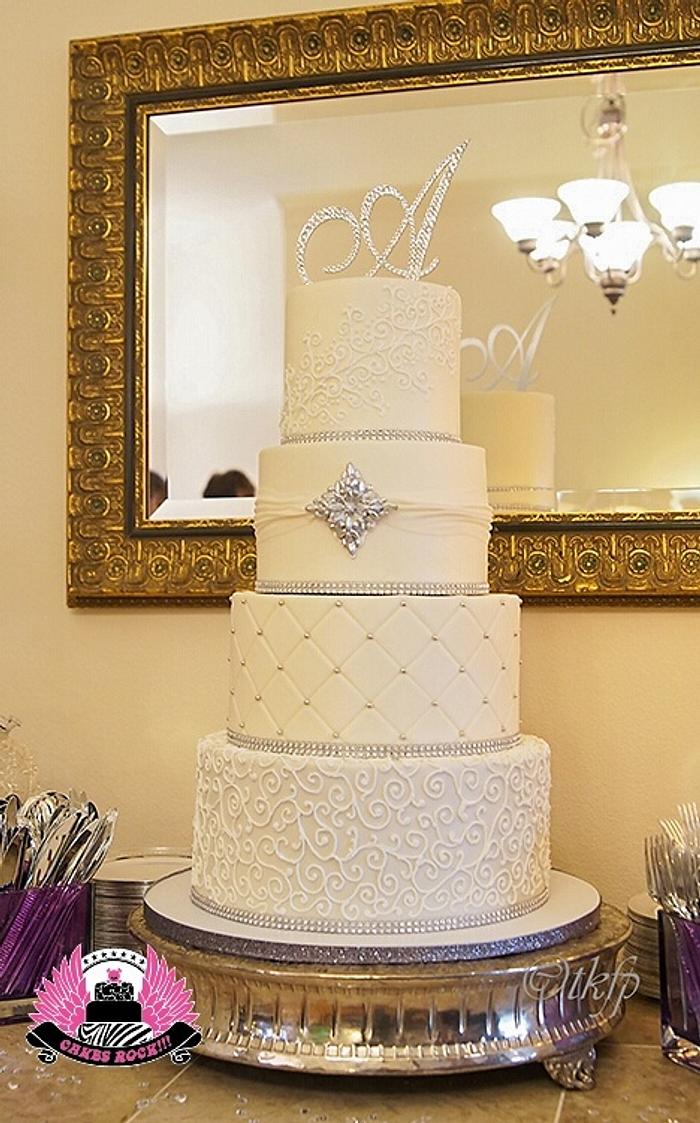Classic White Wedding Cake Decorated Cake By Cakes Cakesdecor 