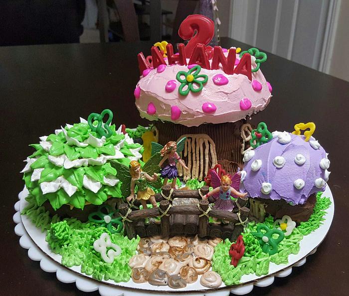 Fairy tale garden themed cake