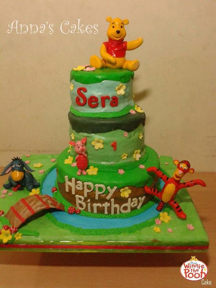 Winnie the Pooh - Tiered Birthday Cake