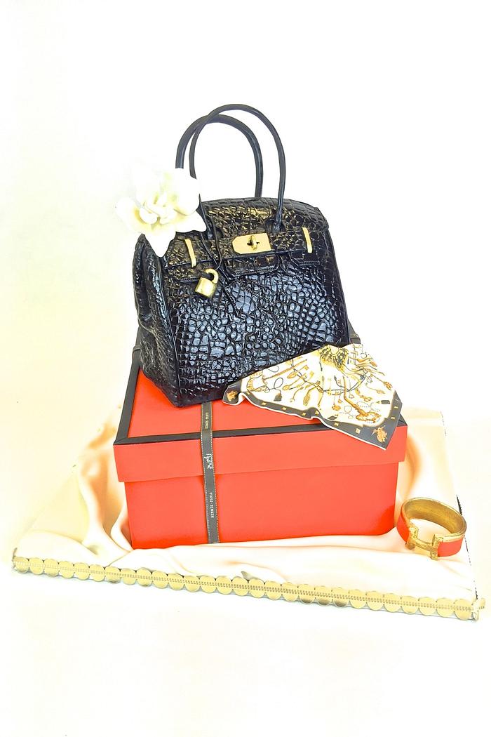Hermes Purse & Gift Box Cake