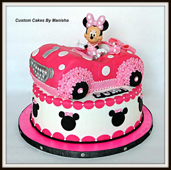 Minnie mouse car cake!