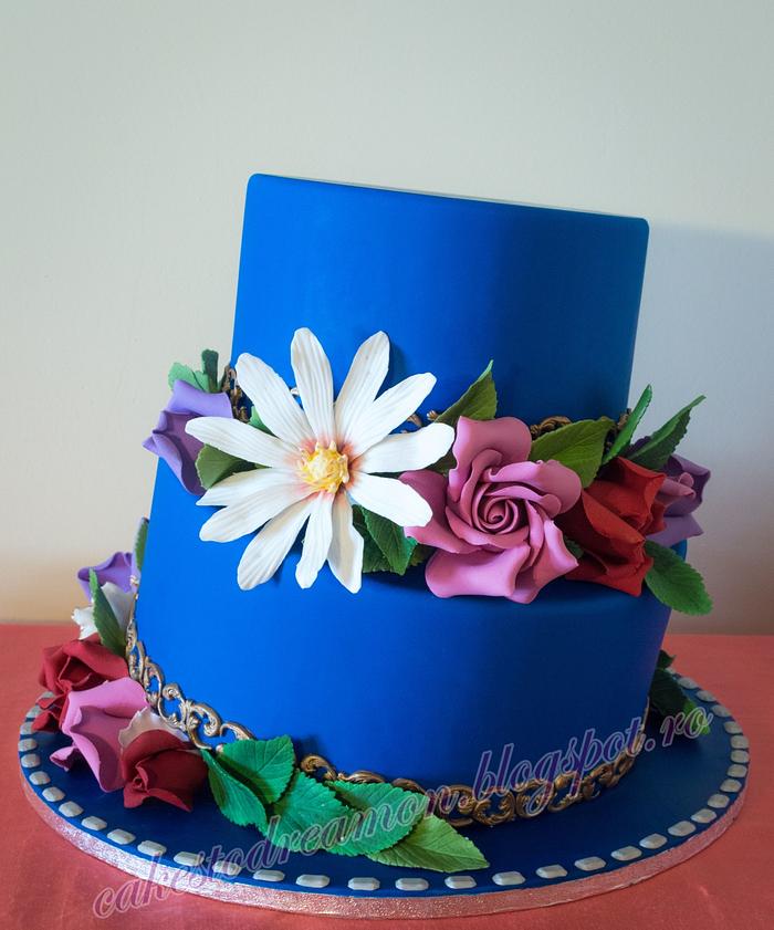 Blue cake. 